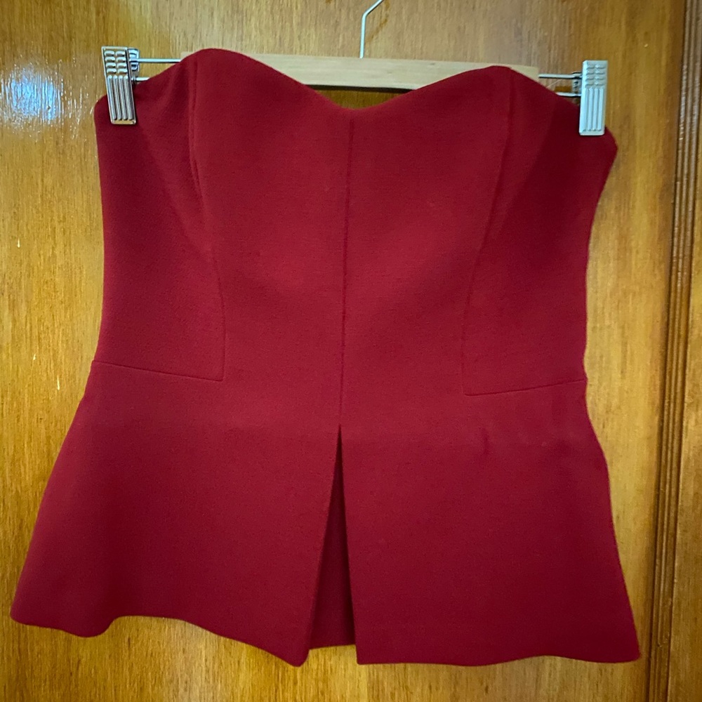 Rachel Roy Strapless Red Top
